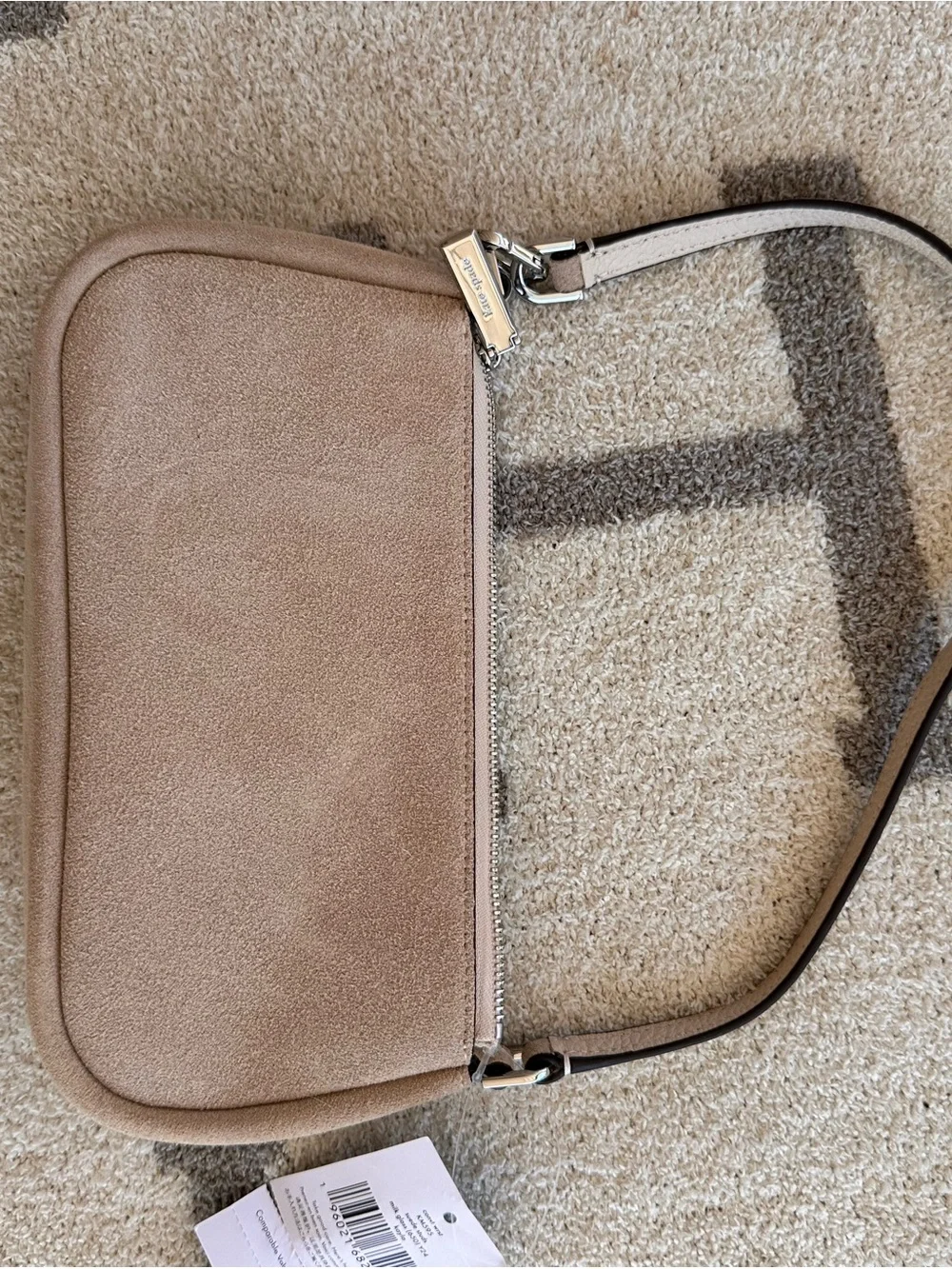 Suede Studded Crossbody Bag in Taupe Kate spade
